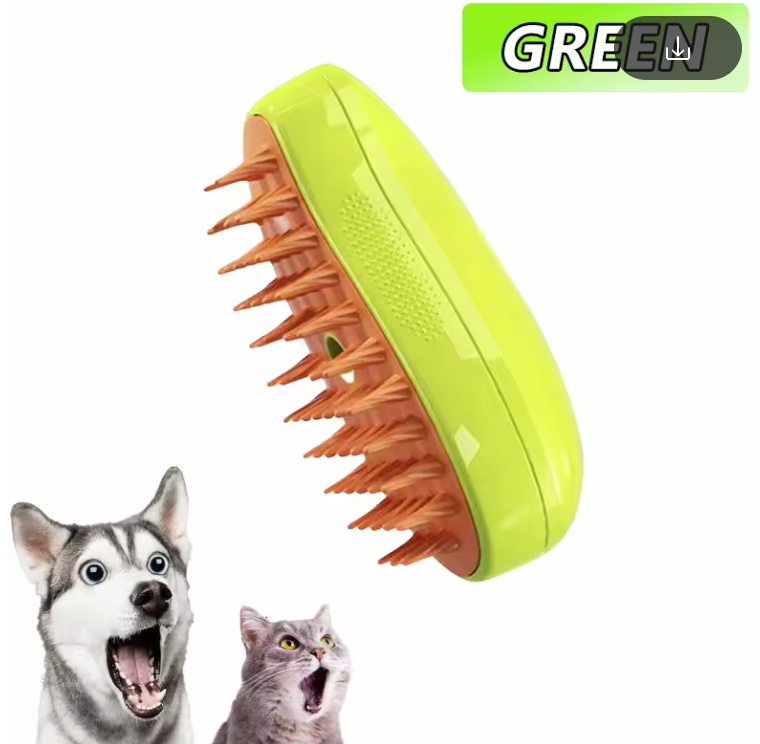 Brosse Vapeur Électrique 3-en-1 pour Animaux | Toilettage, Massage & Nettoyage