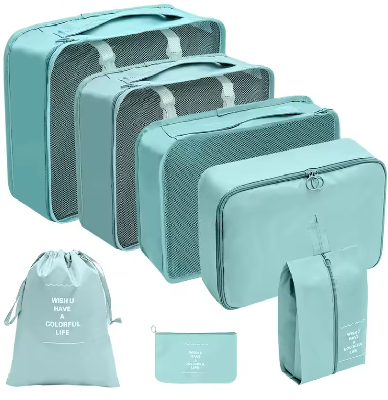 Ensemble Organisateur de Voyage 9-en-1 | Sacs de Rangement & Cubes d’Emballage Valise