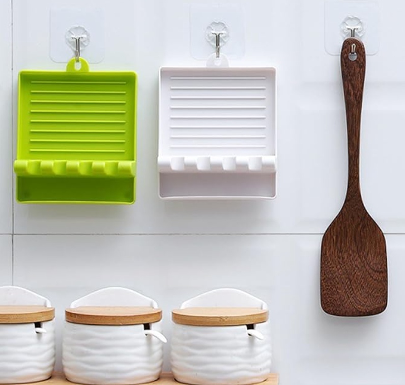 Support de Cuillère & Couvercle de Casserole | Organiseur de Comptoir Polyvalent & Facile à Nettoyer