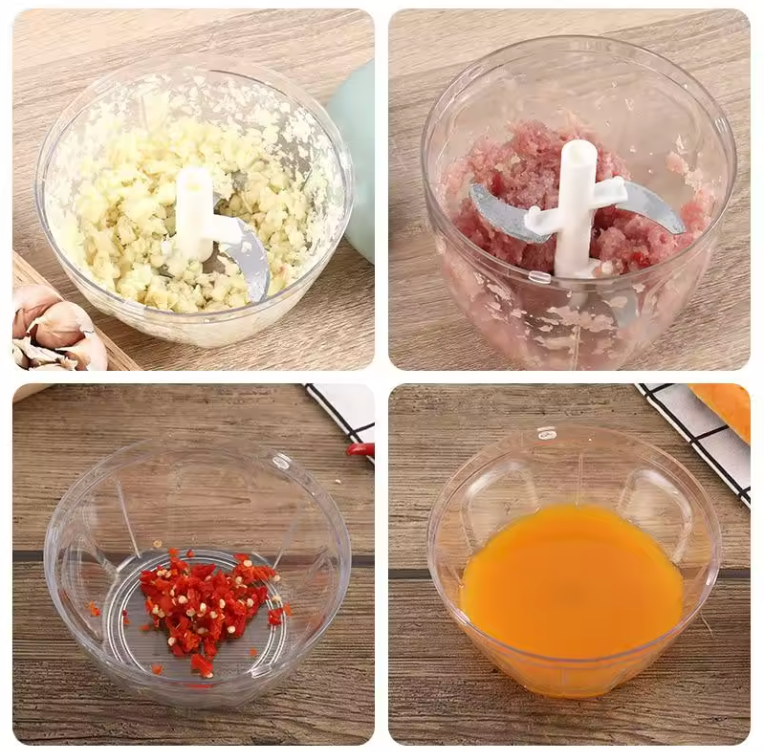 Hachoir Manuel Multifonction 500ML | Coupe-Ail, Oignons & Légumes