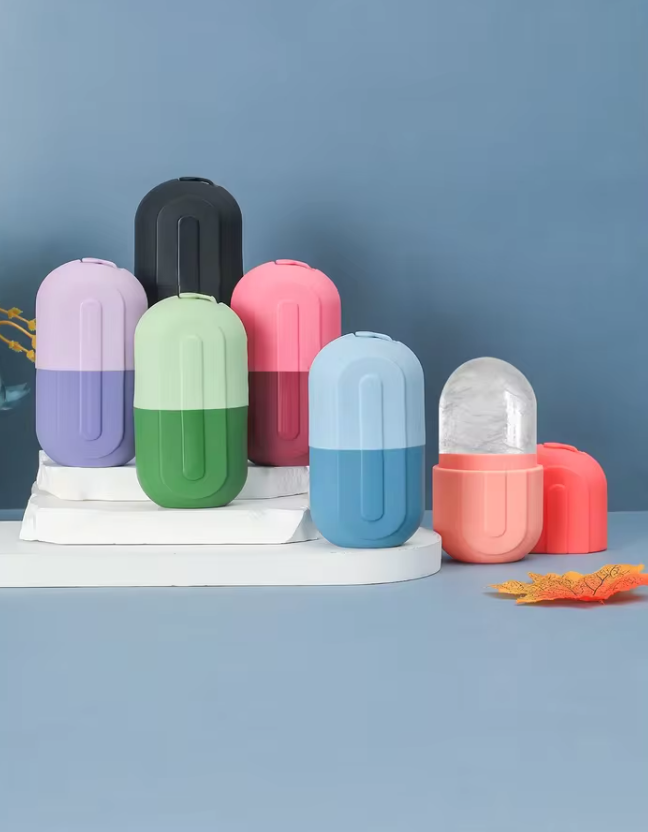 Rouleau de Glace pour le Visage & les Yeux | Masseur Réutilisable en Silicone – Soin Raffermissant & Rafraîchissant