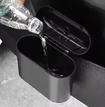 Mini Poubelle de Voiture avec Couvercle | Étanche & Anti-Fuite | Organisation Intérieure du Véhicule