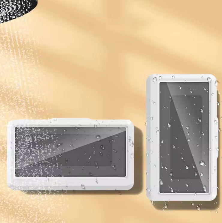 Support de Téléphone Étanche 360° pour Douche & Salle de Bain | Écran Tactile Anti-Buée