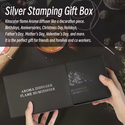 Diffuseur d'Arôme & Humidificateur Ultrasonique | Effet Flamme LED Ambiance