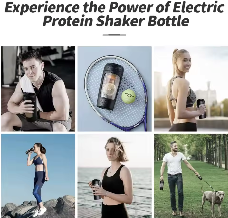 Shaker Électrique Rechargeable | Mélange Parfait & Sans Grumeaux