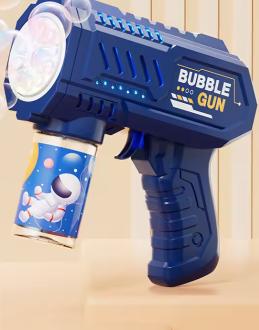 Pistolet à Bulles Spatial Automatique | Machine à Bulles Enfant avec Lumière LED