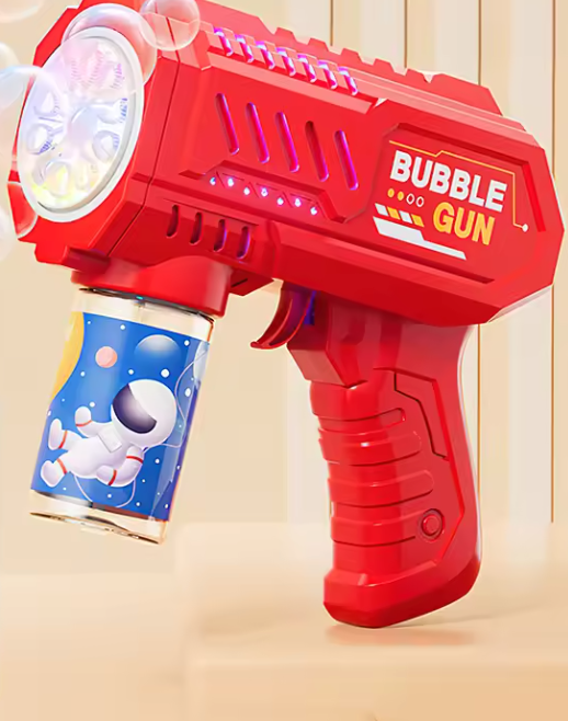 Pistolet à Bulles Spatial Automatique | Machine à Bulles Enfant avec Lumière LED