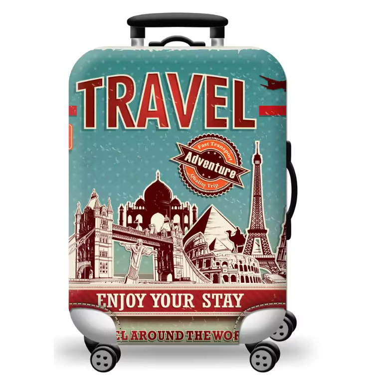 Housse de Protection pour Bagages Voyage Autour du Monde | Valise 48-80cm