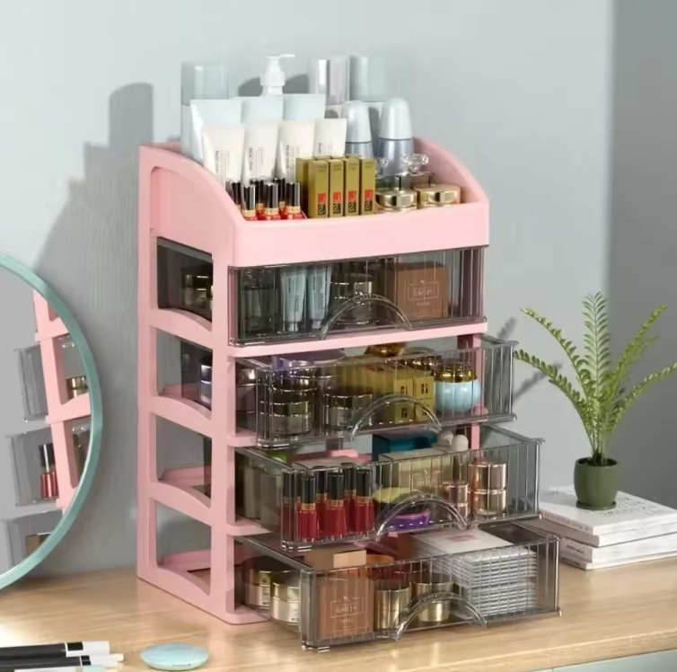 Boîte de Rangement Transparente pour Bijoux & Cosmétiques | Grande Capacité & Design