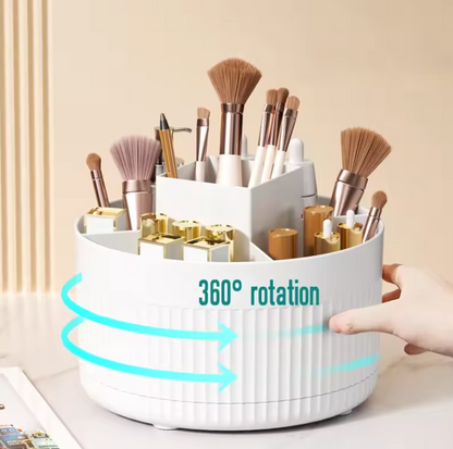 Organisateur de Maquillage Rotatif 360° | Pinceaux, Cosmétiques & Bijoux