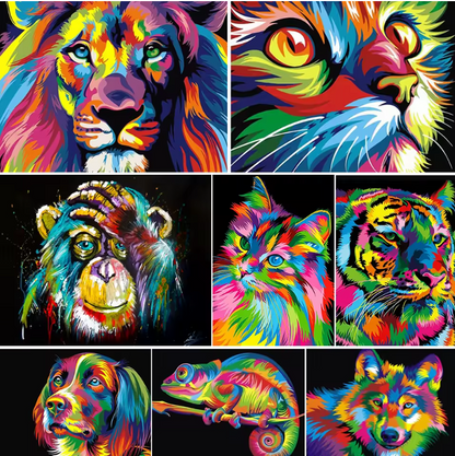 Kit Peinture au Diamant 5D Animaux | Broderie DIY & Décoration Maison