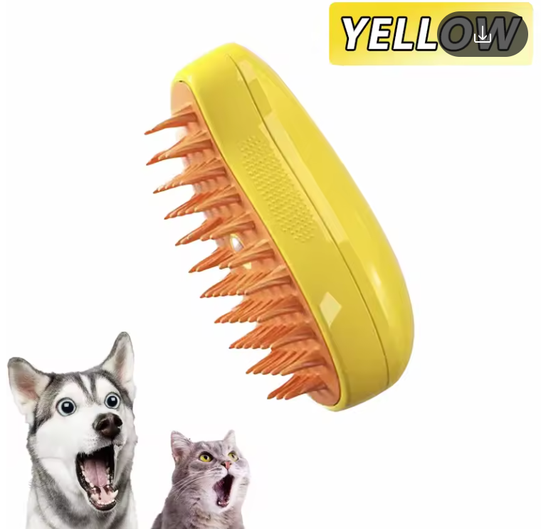 Brosse Vapeur Électrique 3-en-1 pour Animaux | Toilettage, Massage & Nettoyage