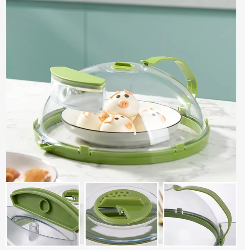 Couvercle Micro-Ondes avec Réservoir d’Eau | Cloche Anti-Éclaboussures & Cuiseur Vapeur