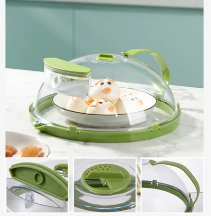 Couvercle Micro-Ondes avec Réservoir d’Eau | Cloche Anti-Éclaboussures & Cuiseur Vapeur
