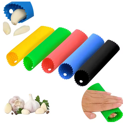 Éplucheur d’Ail en Silicone | Tube Antidérapant & Facile à Nettoyer