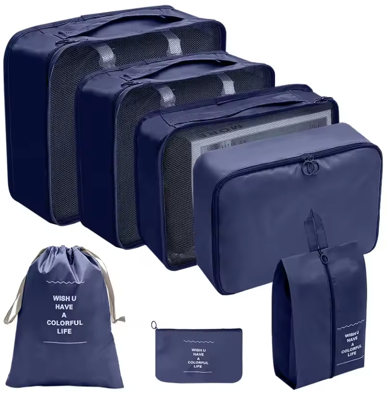Ensemble Organisateur de Voyage 9-en-1 | Sacs de Rangement & Cubes d’Emballage Valise