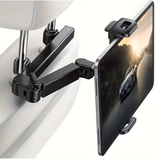 Support Tablette Voiture Appui-Tête | Rotation 360° & Bras Extensible Aluminium