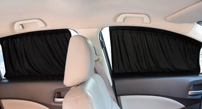 Rideaux Pare-Soleil Arrière Voiture Universels (Lot de 2) | Protection UV & Isolation Thermique