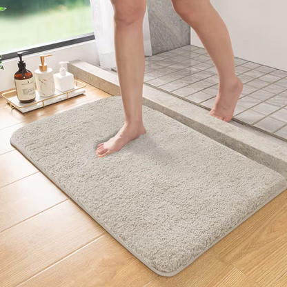 Tapis de Salle de Bain Ultra-Doux & Absorbant | Fourrure Longue Antidérapante 40×60 cm