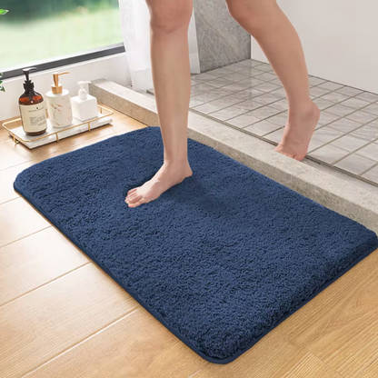 Tapis de Salle de Bain Ultra-Doux & Absorbant | Fourrure Longue Antidérapante 40×60 cm