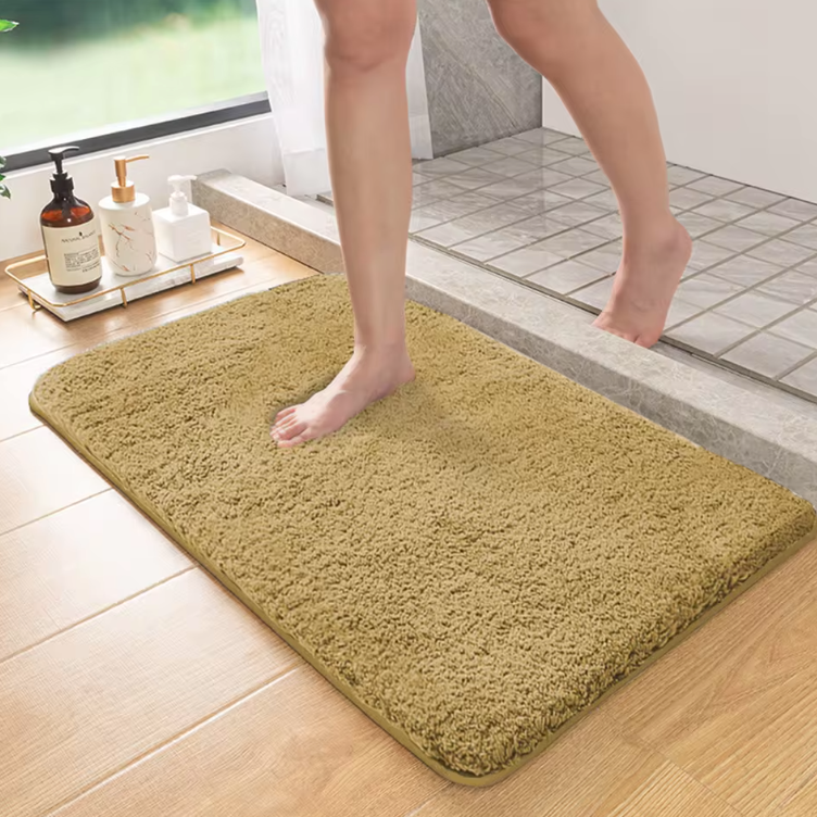 Tapis de Salle de Bain Ultra-Doux & Absorbant | Fourrure Longue Antidérapante 40×60 cm