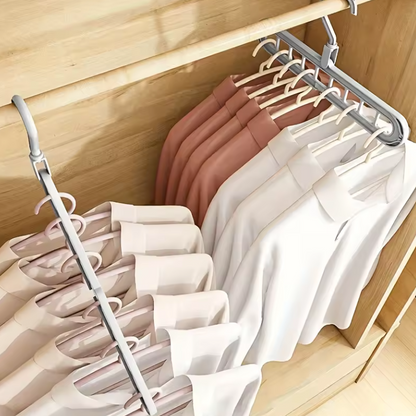 Cintres Pliables 9 en 1 | Ensemble de 3 Pièces pour Garde-Robe Organisée