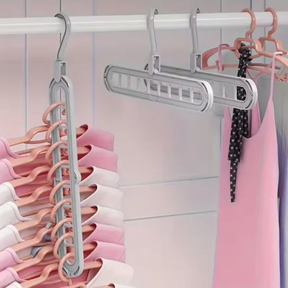 Cintres Pliables 9 en 1 | Ensemble de 3 Pièces pour Garde-Robe Organisée