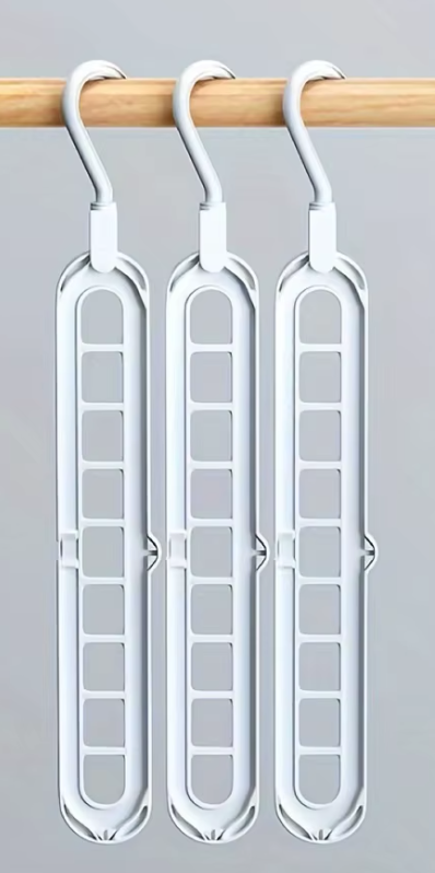 Cintres Pliables 9 en 1 | Ensemble de 3 Pièces pour Garde-Robe Organisée