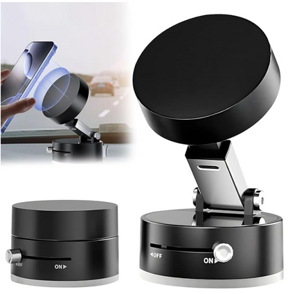 Support Téléphone Magnétique à Ventouse | Double Face, Rétractable & Rotatif 360° | Fixation Universelle Ultra-Forte