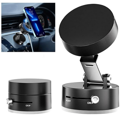 Support Téléphone Magnétique à Ventouse | Double Face, Rétractable & Rotatif 360° | Fixation Universelle Ultra-Forte