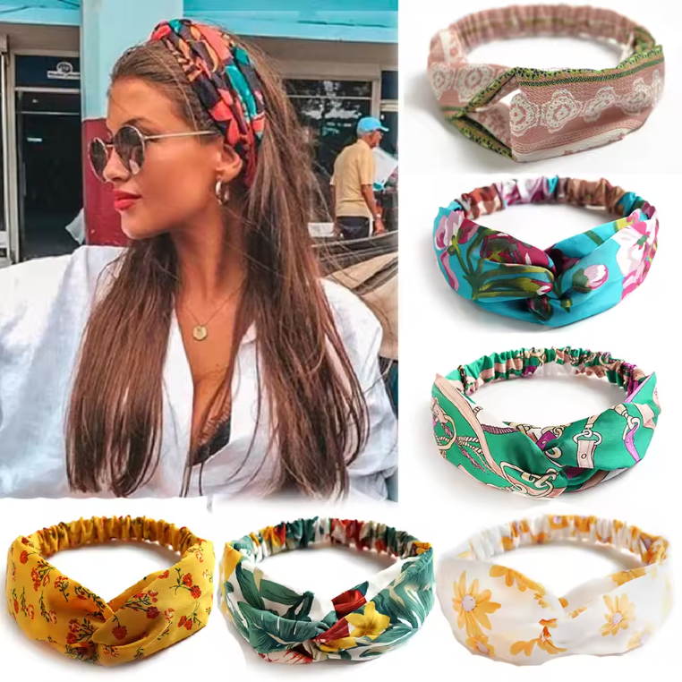 Bandana Été Femme | Vintage & Imprimé Fleuri | Accessoire Cheveux Chic et Confortable