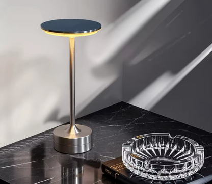 Lampe de Table LED Tactile Sans Fil | Rechargeable USB-C | Design Élégant Métal & Acrylique