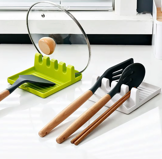 Support de Cuillère & Couvercle de Casserole | Organiseur de Comptoir Polyvalent & Facile à Nettoyer