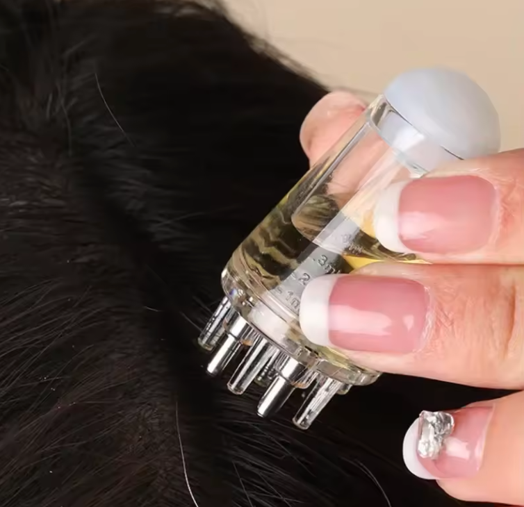 Applicateur de Cuir Chevelu | Peigne Liquide & Masseur Capillaire Antichute
