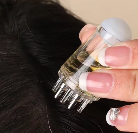 Applicateur de Cuir Chevelu | Peigne Liquide & Masseur Capillaire Antichute