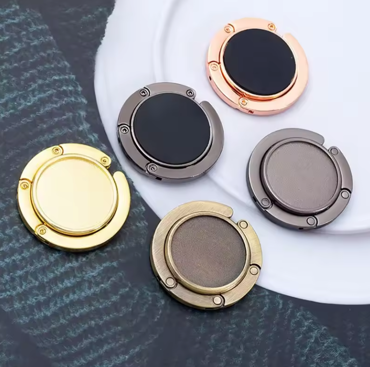 Porte-Sac à Main Pliable & Portable | Crochet de Table Élégant & Antidérapant