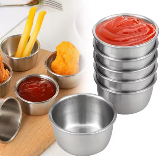 Mini Bols à Sauce en Acier Inoxydable Inox | Set de 6 pièces