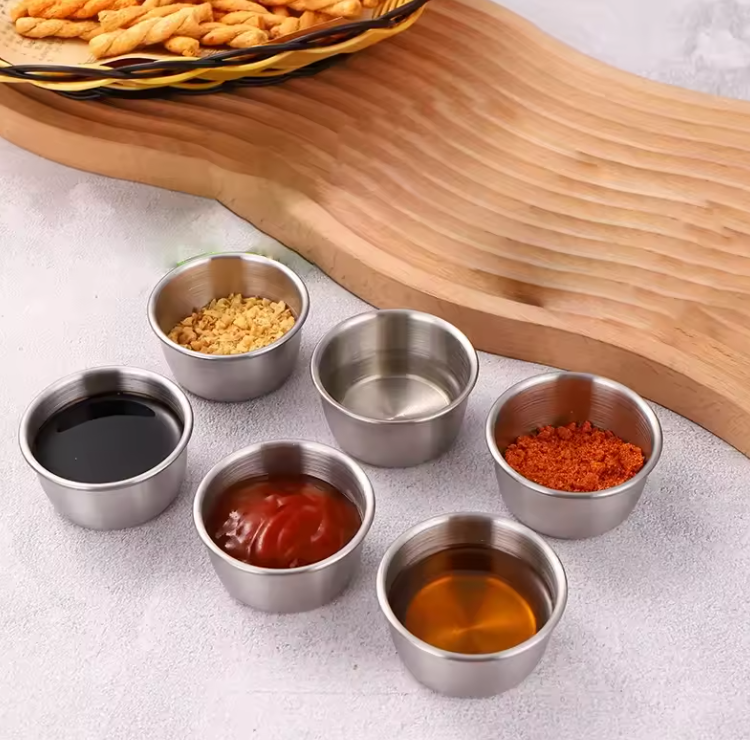 Mini Bols à Sauce en Acier Inoxydable Inox | Set de 6 pièces