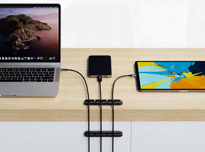Clips de Support de Câbles Adhésifs | Organisateur de Fils USB, Bureau & Table de Chevet