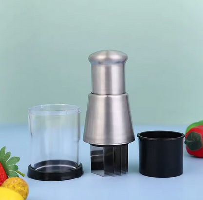 Hachoir Manuel en Acier Inoxydable | Mini Coupe-Légumes