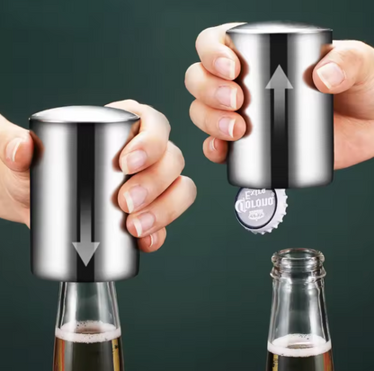 Ouvre-Bouteille Automatique en Acier Inoxydable | Gadget de Cuisine Pratique & Élégant