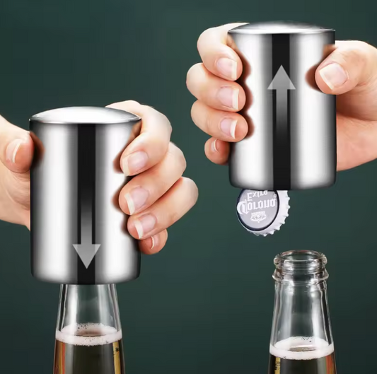 Ouvre-Bouteille Automatique en Acier Inoxydable | Gadget de Cuisine Pratique & Élégant