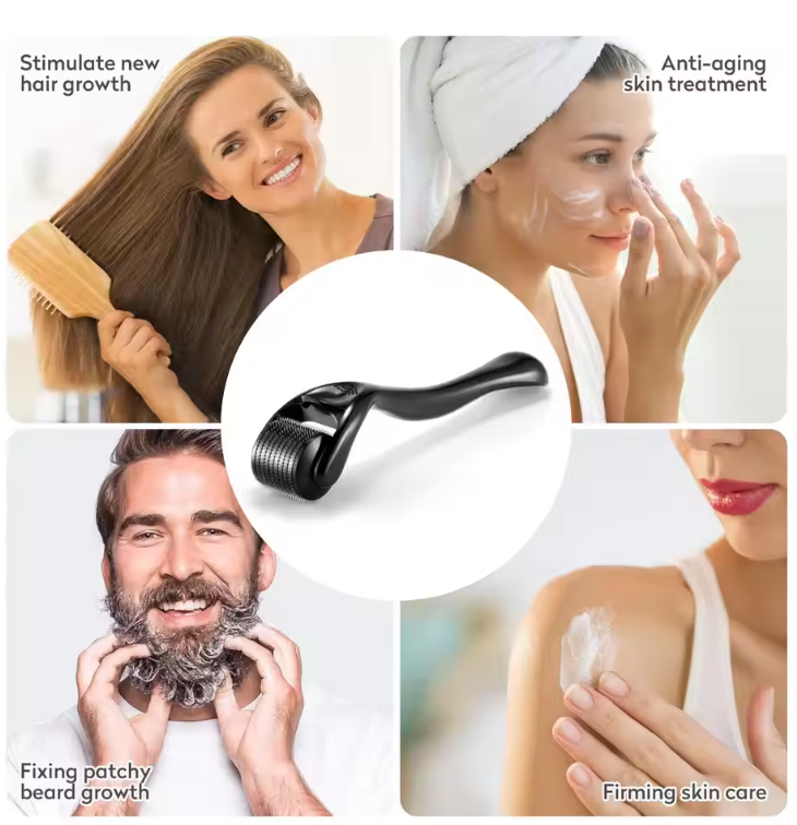 Derma Roller 540 Micro-Aiguilles | Croissance de la Barbe, Cheveux & Soins de la Peau
