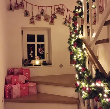 Guirlande de Noël 2,7M avec LED | Décoration Sapin, Cheminée & Escalier
