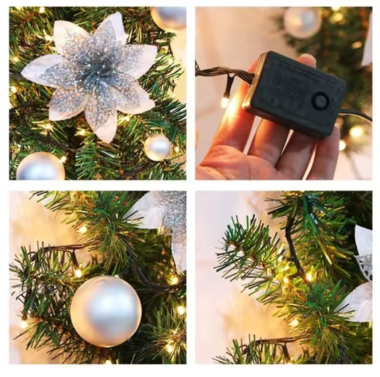 Guirlande de Noël 2,7M avec LED | Décoration Sapin, Cheminée & Escalier