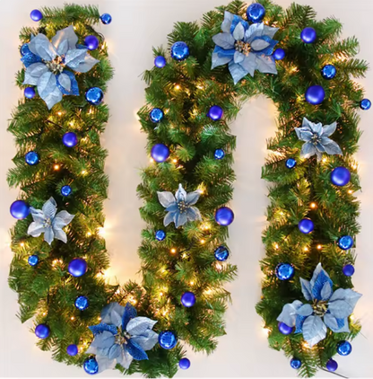 Guirlande de Noël 2,7M avec LED | Décoration Sapin, Cheminée & Escalier