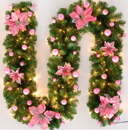 Guirlande de Noël 2,7M avec LED | Décoration Sapin, Cheminée & Escalier