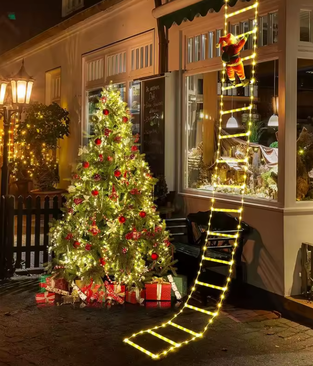 Guirlande Lumineuse Père Noël Grimpant | Échelle LED USB 8 Modes – Décoration Intérieure & Extérieure