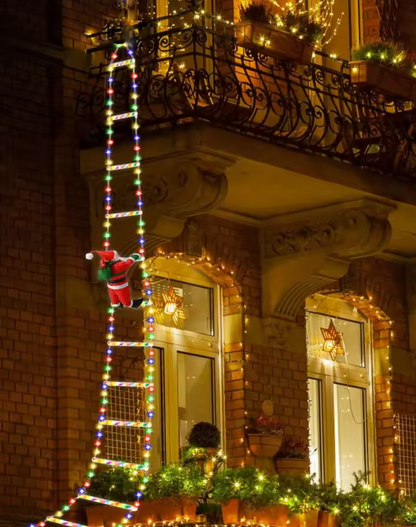 Guirlande Lumineuse Père Noël Grimpant | Échelle LED USB 8 Modes – Décoration Intérieure & Extérieure