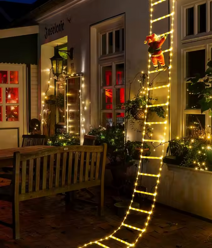 Guirlande Lumineuse Père Noël Grimpant | Échelle LED USB 8 Modes – Décoration Intérieure & Extérieure